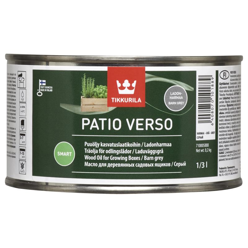 Eļļa koka kastēm patio verso grey 0.33l