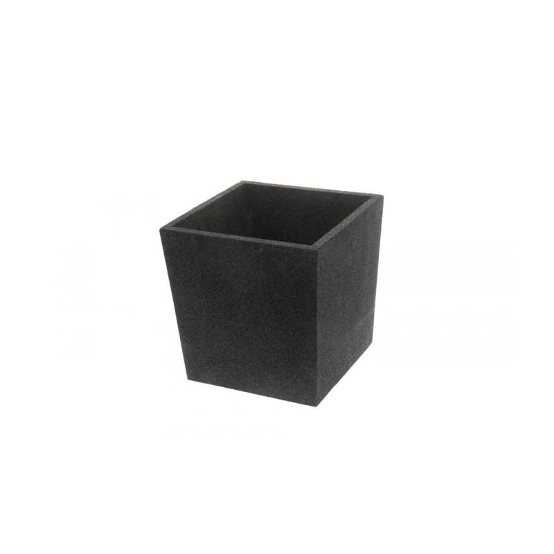 Puķu pods termo 4living 39x39x39cm melns