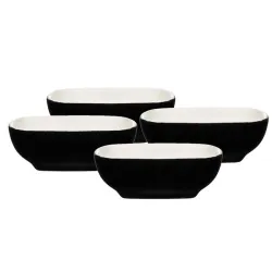 Набор мисок для соусов, керамика, 2,5×7 см, черный, 4 шт., до 200 °C