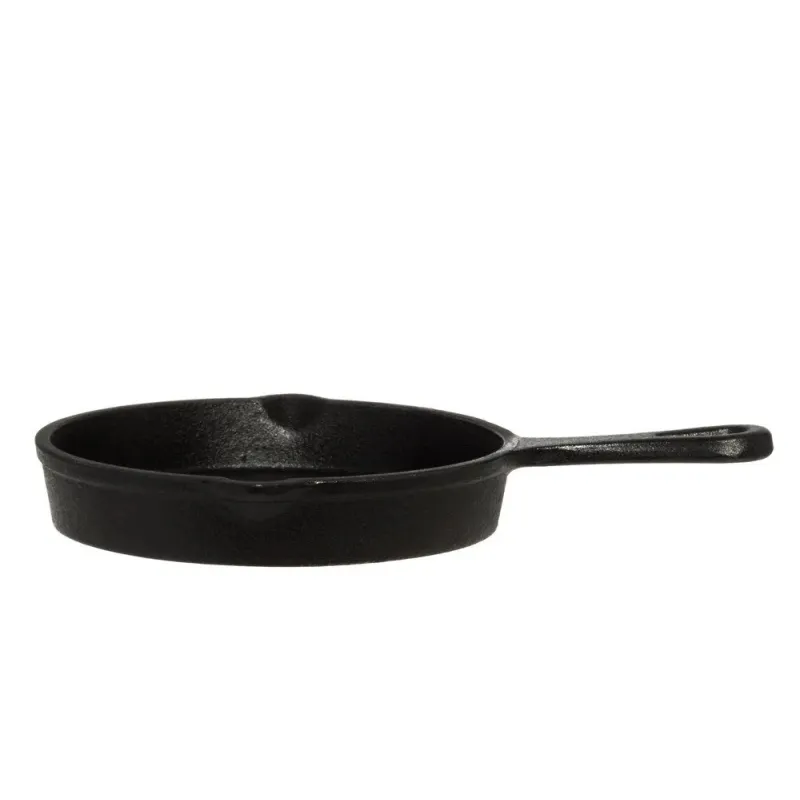 Single-serve grill pan round cast iron 14,5 cm