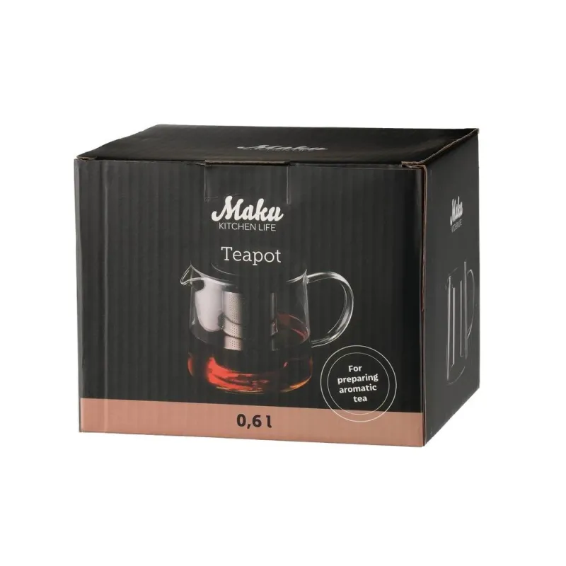Maku arbatinukas iš stiklo 0,6 l