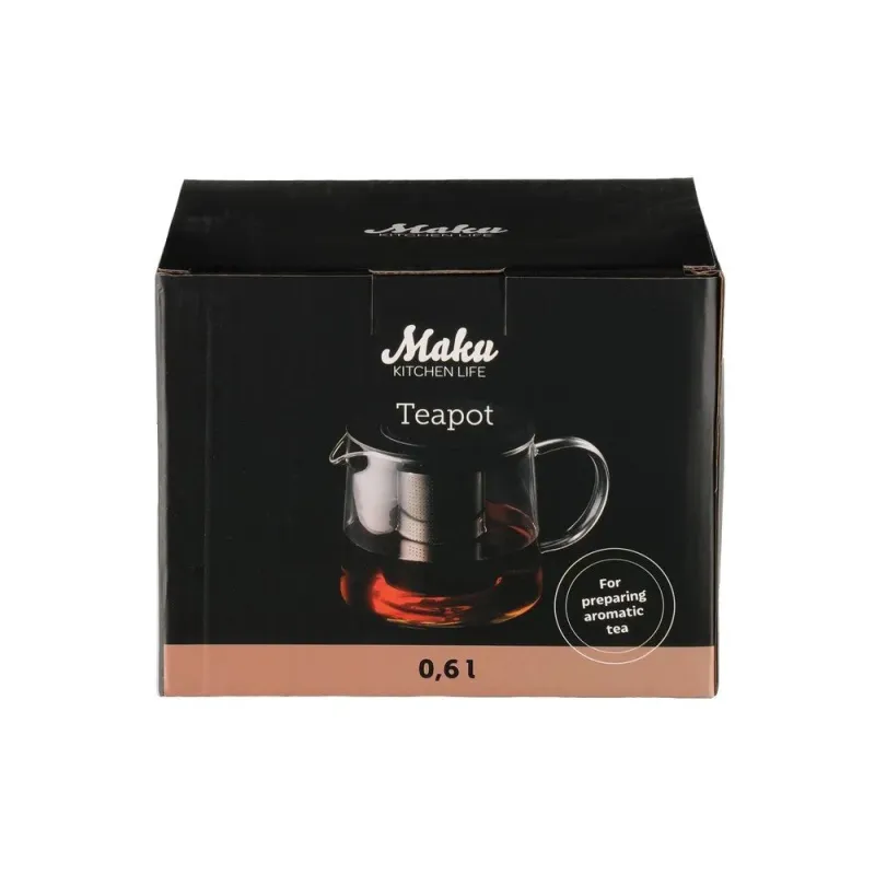 Maku arbatinukas iš stiklo 0,6 l