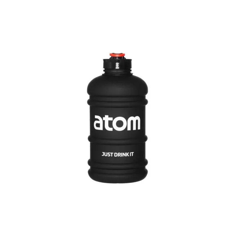 Ūdens pudele Atom, melna, plastmasa, 2.2 l