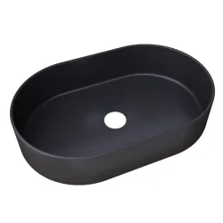 Washbasin trapani 600x380x125 matt black