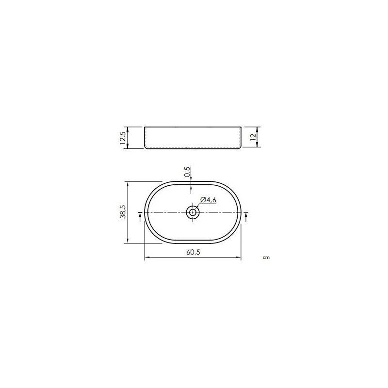Izlietnecatania uzl 600x380x125mm balta