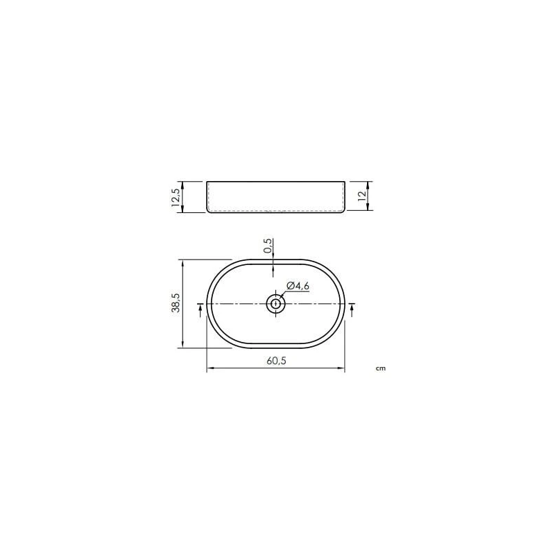 Izlietnecatania uzl 600x380x125mm balta