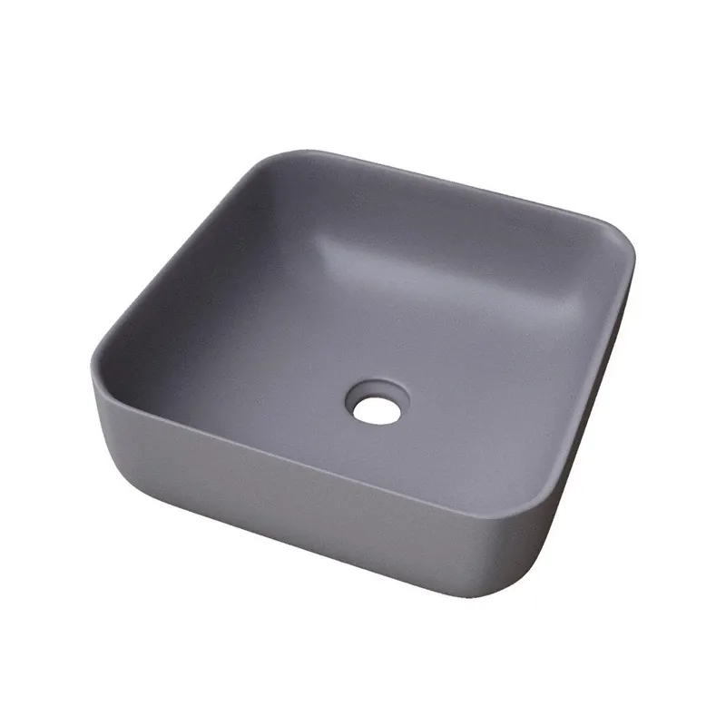 Vonios praustuvas Masterjero Catania, keramika, 38.5 cm x 38.5 cm x 14 cm, pilka sp.