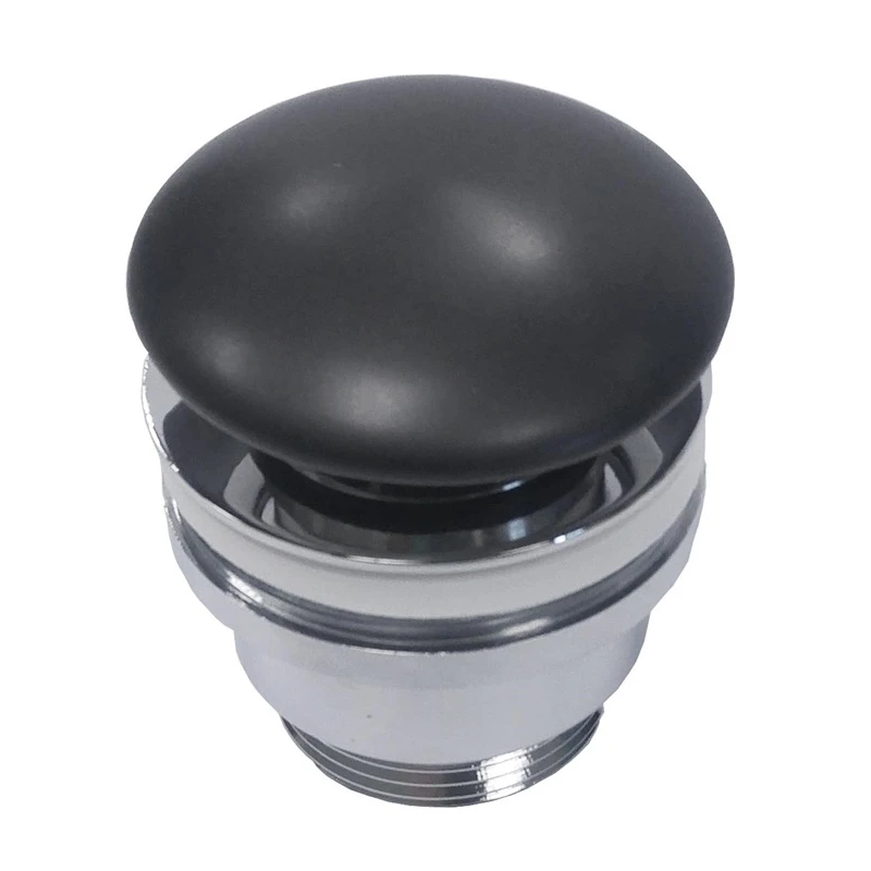 Vārsts izlietnei click-clack keram melns