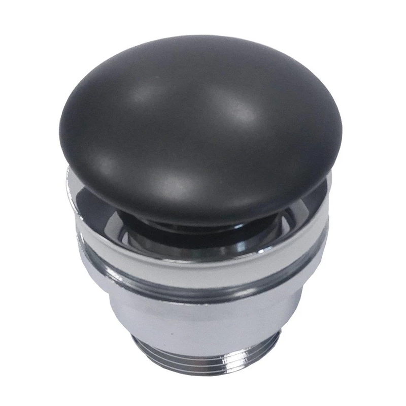 Vārsts izlietnei click-clack keram melns