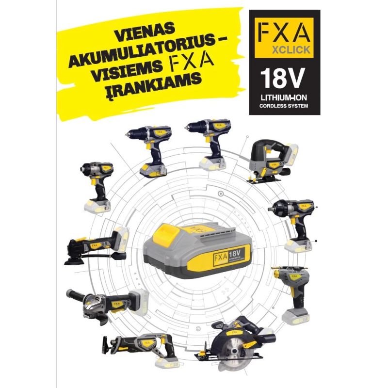 Ripzāģis fxa jd5385 165mm 18v xclick