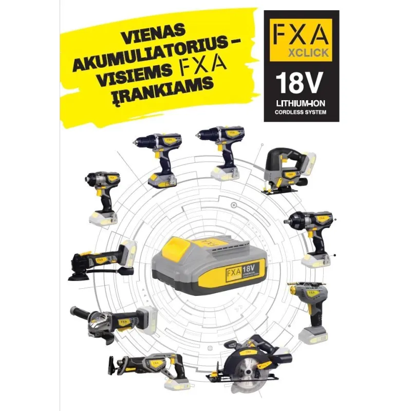 Bezvadu ripzāģis Fxa 6438313208921, 18 V