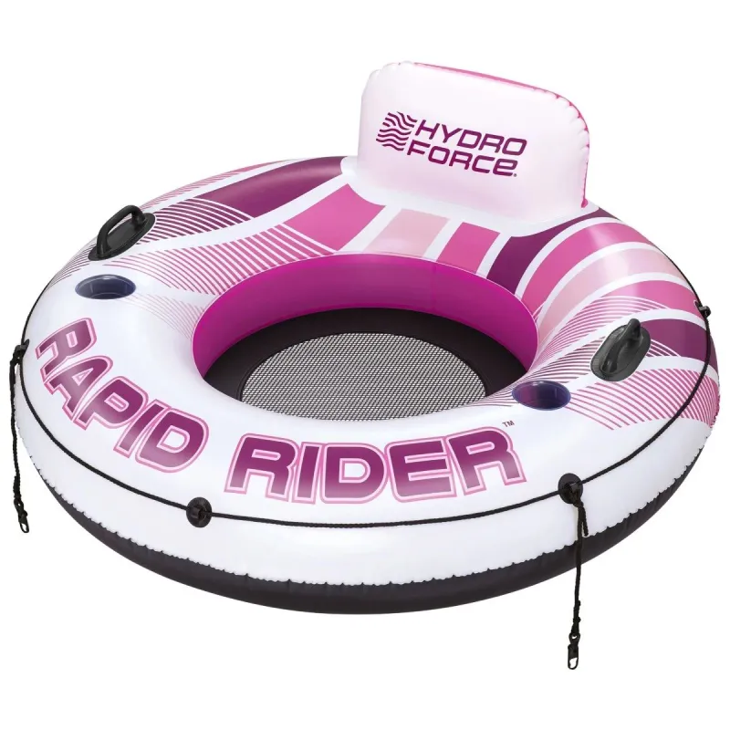 Peldriņķis ar atzveltni 135cm, Rapid Rider rozā