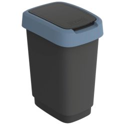 Atkrit.konteiners 10L Twist, melns-zils