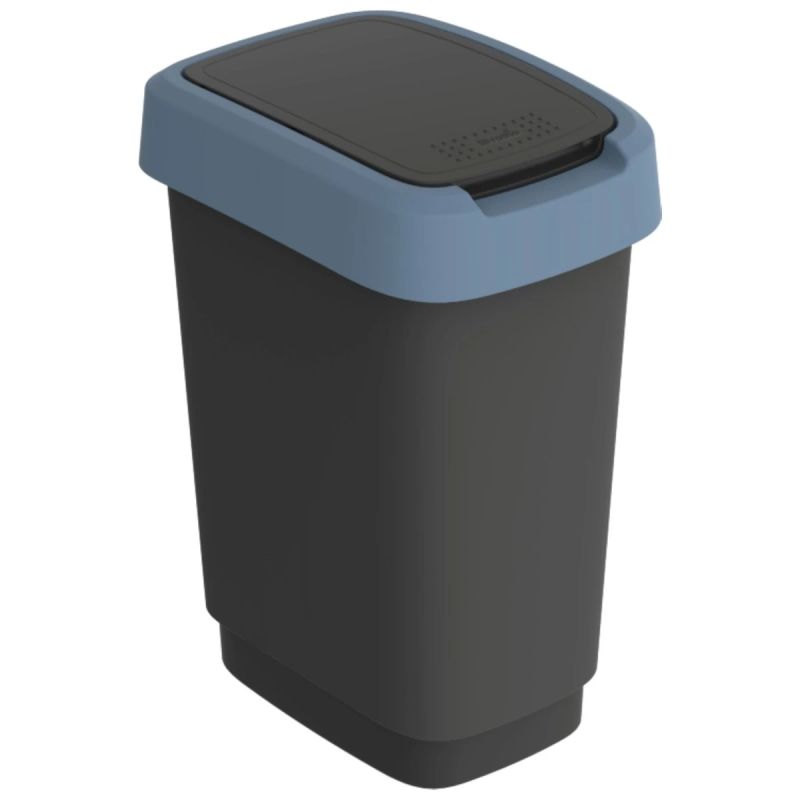 Atkrit.konteiners 10L Twist, melns-zils