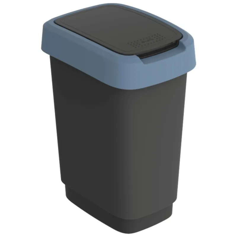 Atkrit.konteiners 10L Twist, melns-zils