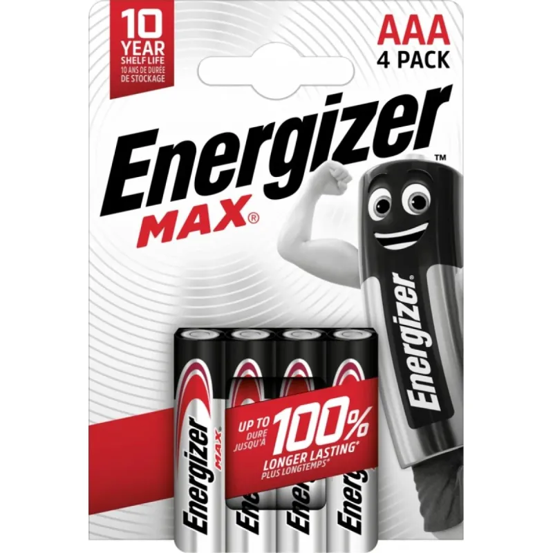 Baterijas Energizer MAX BP4, AAA, 1.5 V