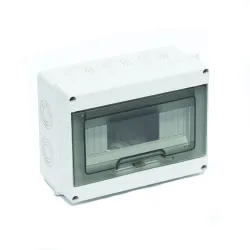 Moduļu panelis Technova, virsapmetuma, IP65, 8 mod., balta krās.