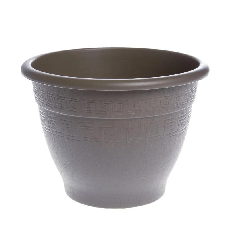 Puķu pods Plasticotto, plastmasa, brūna krās.