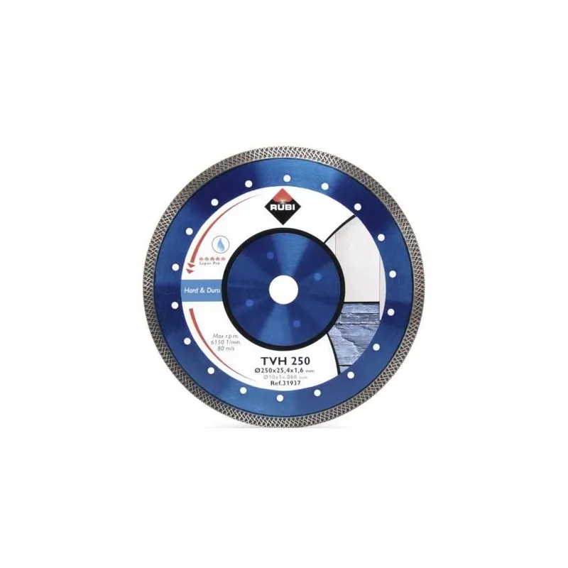 Griešanas asmens Rubi, 250 mm x 25.4 mm x 1.6 mm