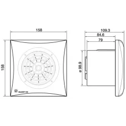 Вентилятор бытовой Soler&Palau Silent 100 CRZ, с таймером, 10 см