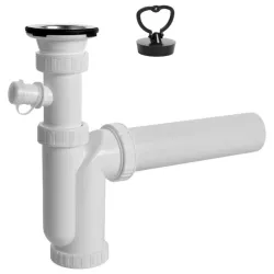 Virtuves izl. pudeļsifons 1 1-2X50mm ar izplūdi, v-m