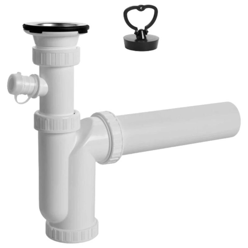 Virtuves izl. pudeļsifons 1 1-2X50mm ar izplūdi, v-m