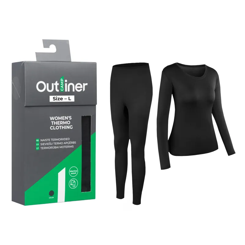 Termoapakšveļa Outliner Merino BU214, melna, L