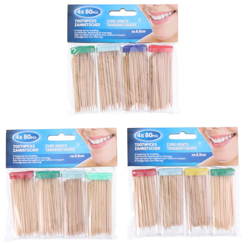 Zobu bakstāmie kociņi bam 4x80 gab