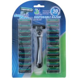 Skuvekļi vīriešu 3 asmeņi 21pcs