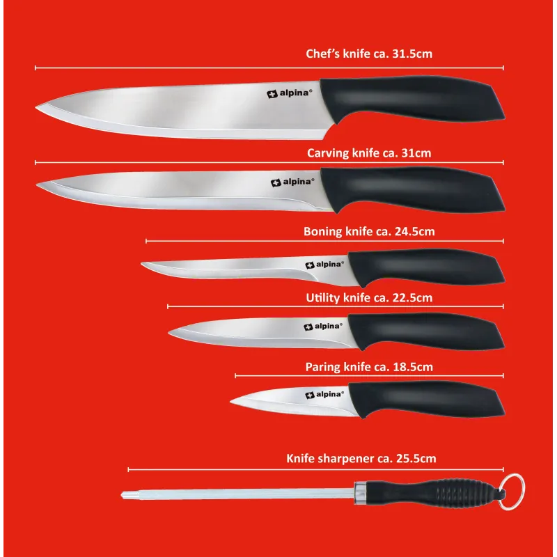 Virtuves nažu komplekts Alpina, 8 gab.