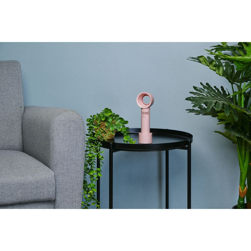 Uzlādējams ventilators bladeless rozā