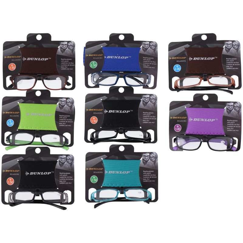 Brilles lasīšanai ar maciņu daž. veidi