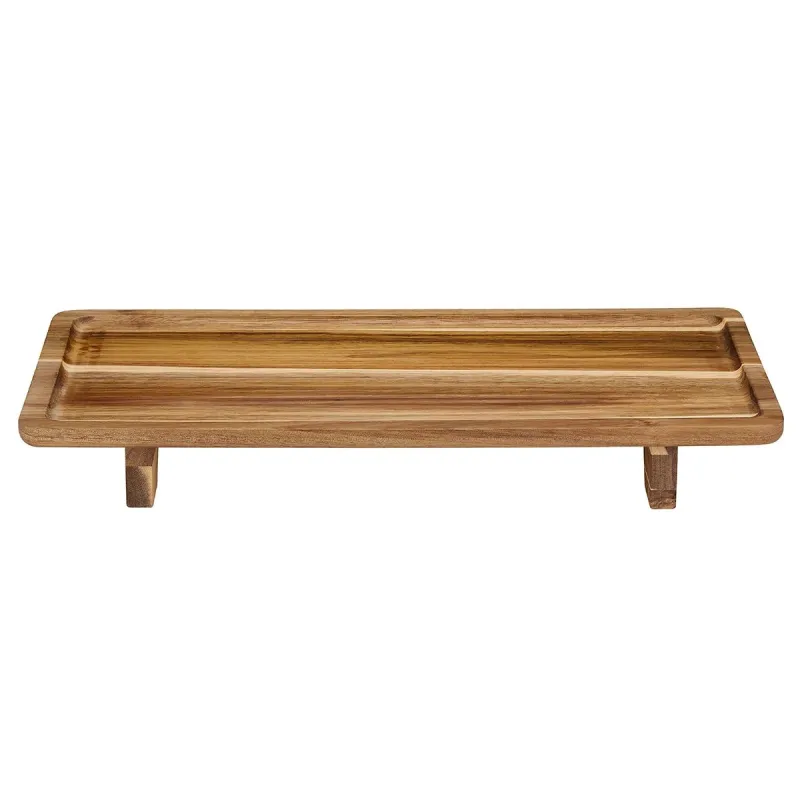 Servēšanas trauks koka uz kājiņām 42x22x5.4cm