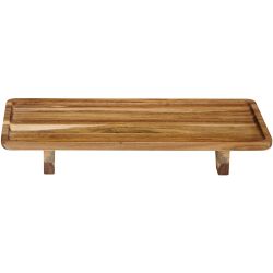 Servēšanas trauks koka uz kājiņām 38x20.5x5.5cm