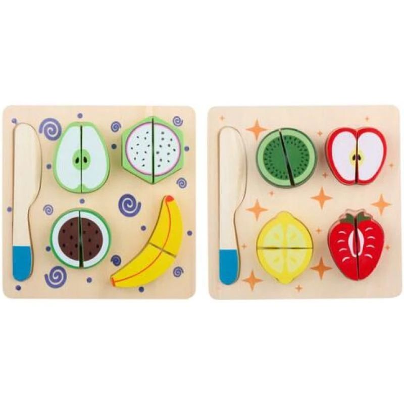 Rotaļlieta Augļu griešanas kompl.10gb, koka