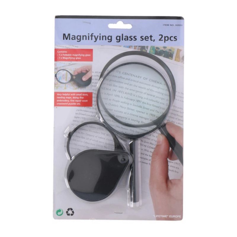 Palielināmais stikls 2gab