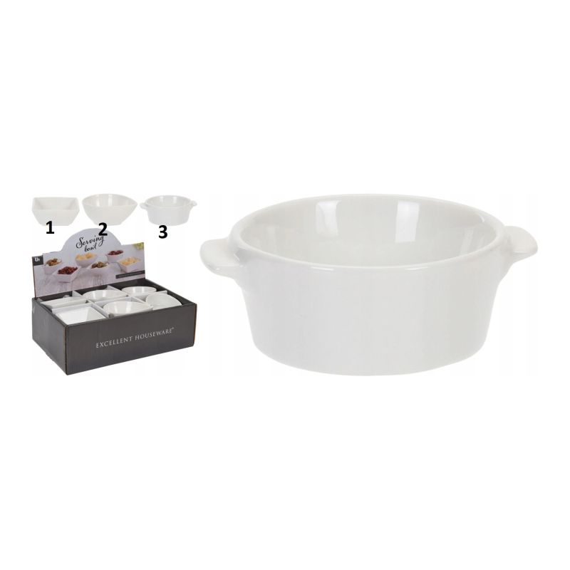 Bļoda uzkodu 10x7.5x4cm porc.balts