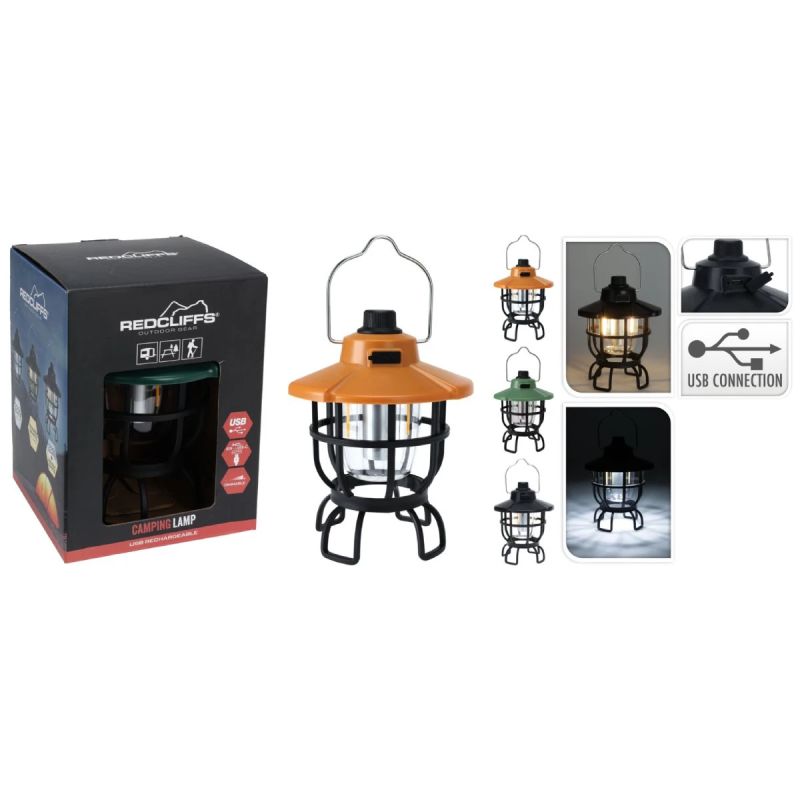 Kempinga lampa uzlādējama