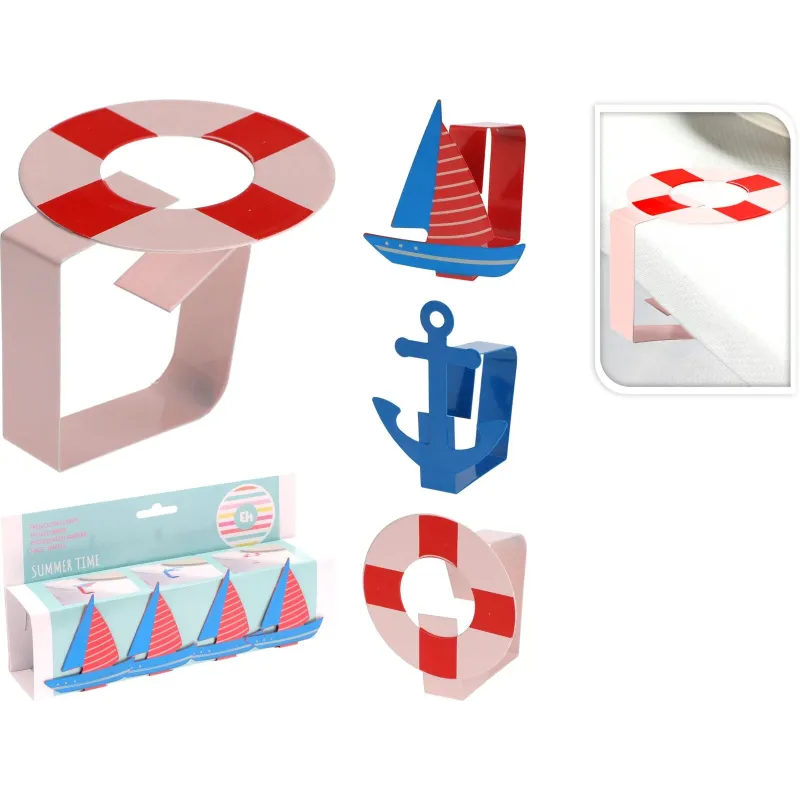 Galdautu klipši, dažādas krāsas, 4 gab.