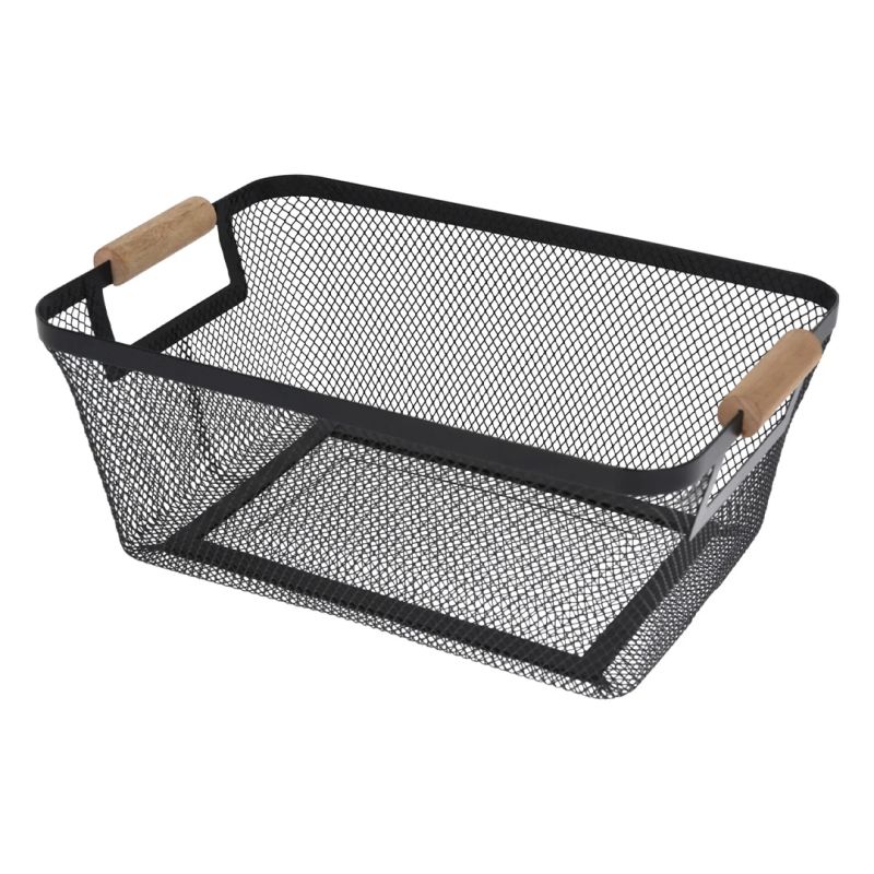 Grozs metāla 30.5x21.5x14cm melns