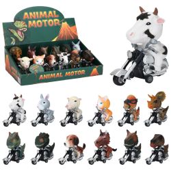Rotaļlieta Dzīvnieks uz motocikla 12cm