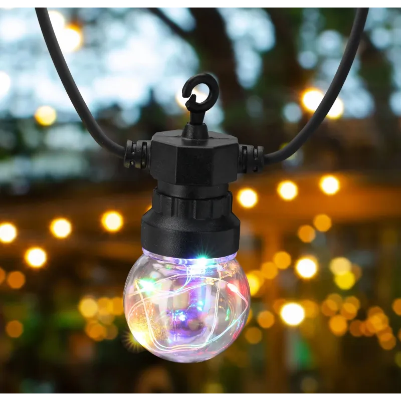 Spuldzīšu virtenes, 14.5 m, daudzkrāsaina, 20 LED