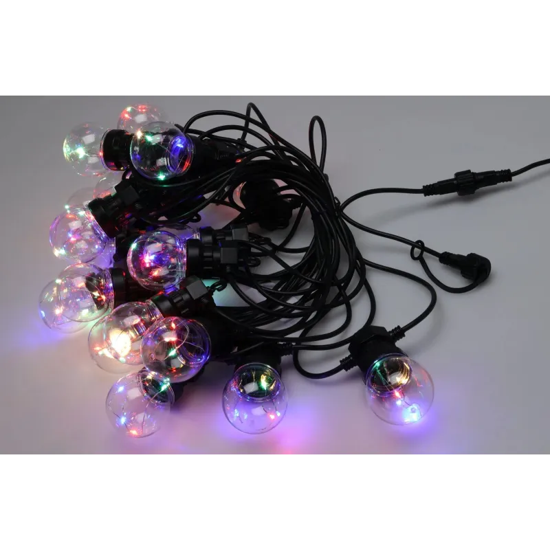 Spuldzīšu virtenes, 14.5 m, daudzkrāsaina, 20 LED