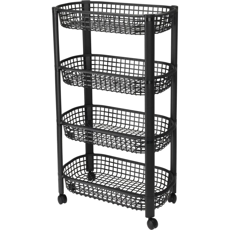 Virtuves ratiņi 46.5x26x78.8cm melni