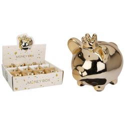 Krājkase Cūciņa 9x8cm, zelta