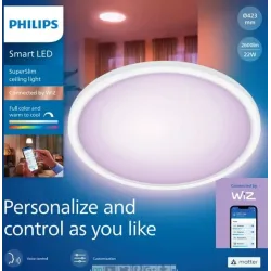 Умное освещение потолочный Philips SuperSlim 929003300921, LED, 1 x 22 Вт