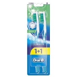 Zobu birste Oral-B 3D White Fresh 40 Medium 1+, balta krās.-zaļa krās.