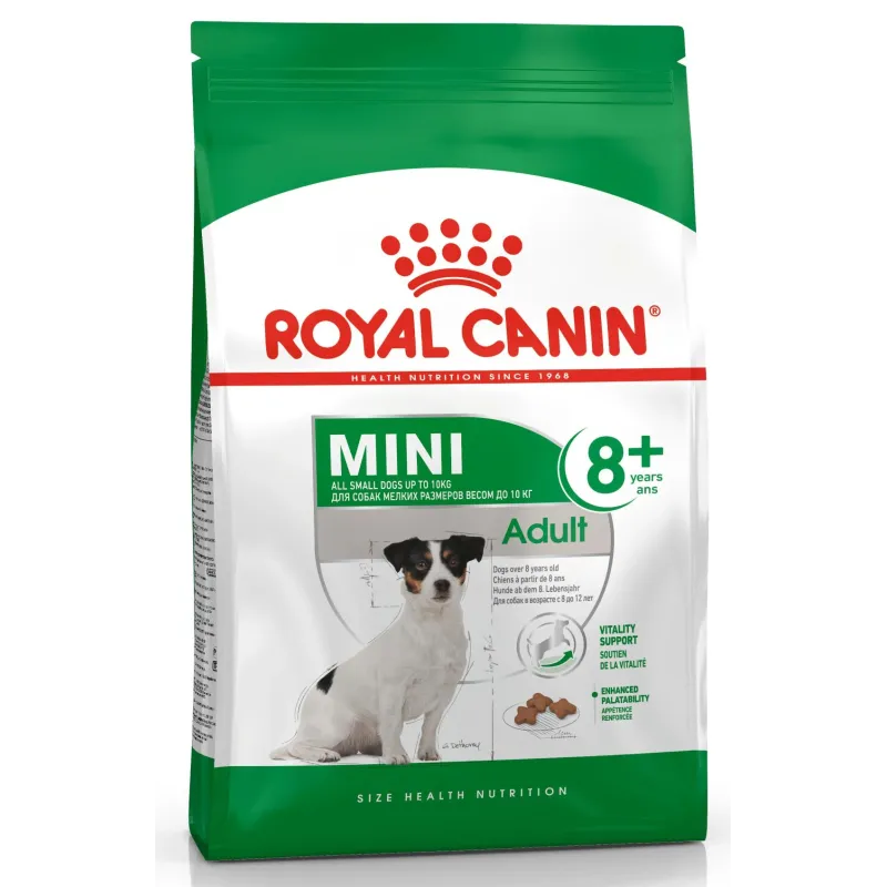 Sausas šunų maistas Royal Canin SHN Mini Adult 8+, vištiena, 0.8 kg
