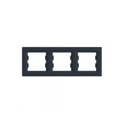 Kolmene raam Schneider Electric Asfora, must v.