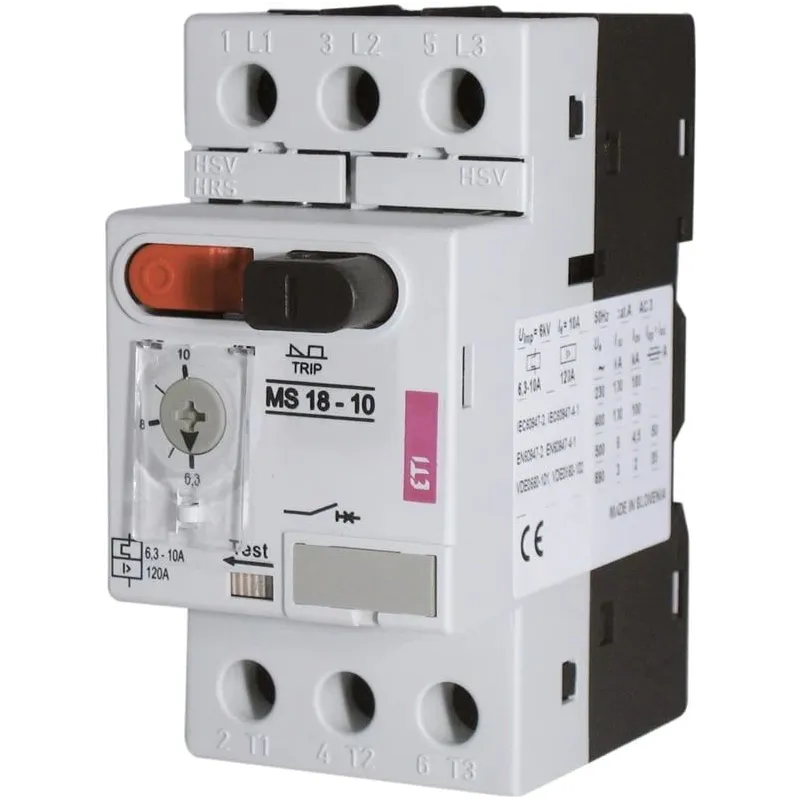 Dzinēja starteris ETI MS18, 9 kW, 13 - 18 A